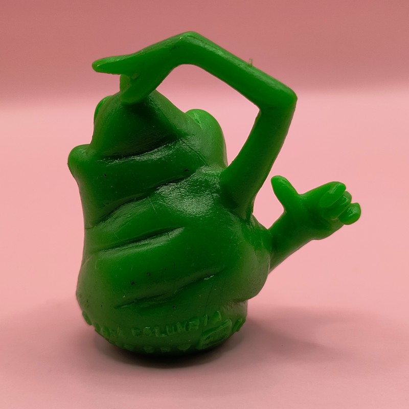 Bagsiden af Slimer figur 1986 Yolanda Columbia Pictures Television stempel